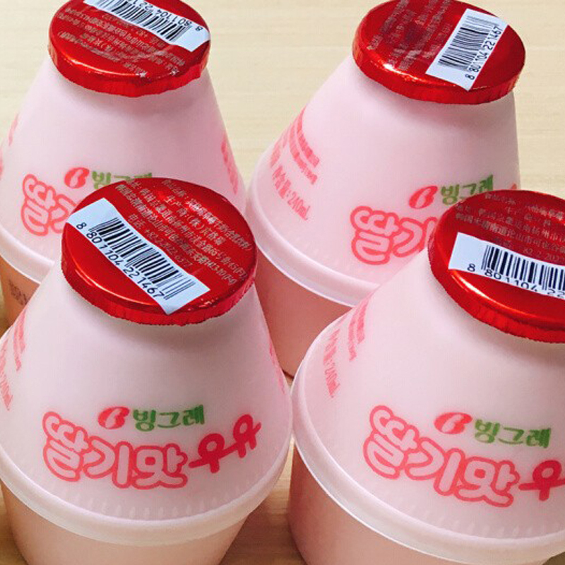 宾格瑞 草莓味牛奶饮料238ml*4(每周四发货)