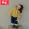 可莉允大耳象童装铺女童后背刺绣棉服2022冬季新款女宝宝卡通外套保暖