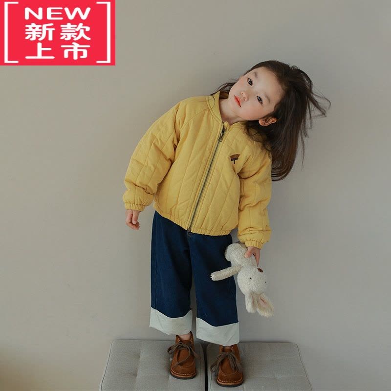 可莉允大耳象童装铺女童后背刺绣棉服2022冬季新款女宝宝卡通外套保暖图片