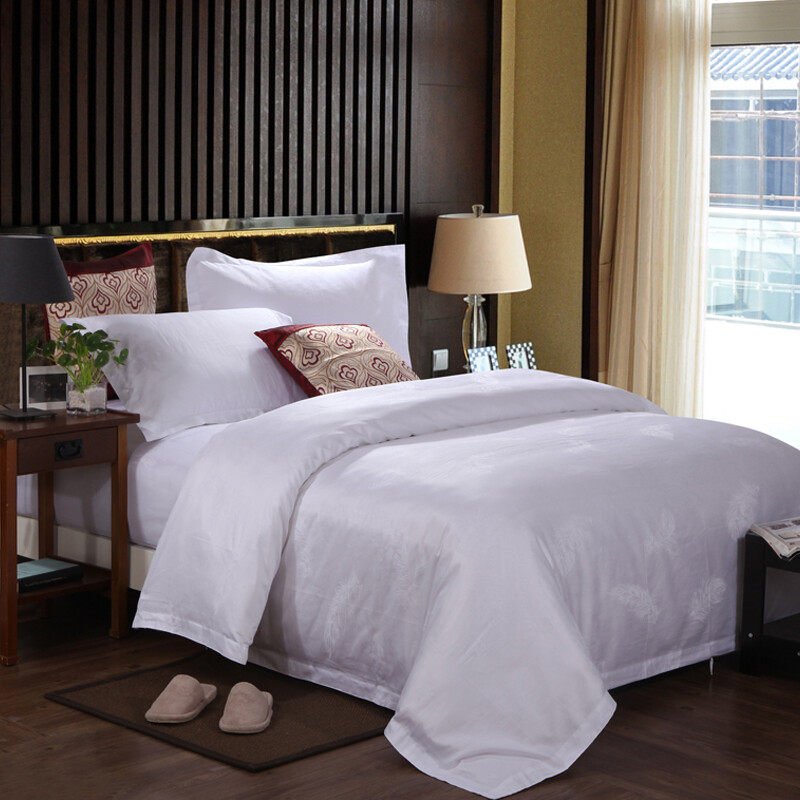 洛菲源 60*40S提花被套 星级酒店常用白色被套 160*230cm 条