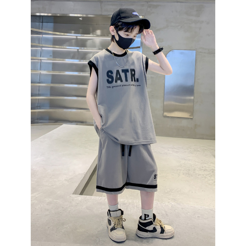 童装男童篮球服夏装套装儿童运动服中大童篮球衣男孩短袖球衣透气