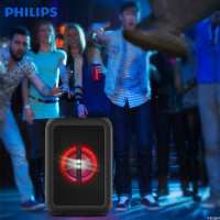 飞利浦PHILIPS NX100 蓝牙户外便携式音响 重低音音箱 移动家庭KTV 卡啦OK K歌 派对灯光秀 广场舞