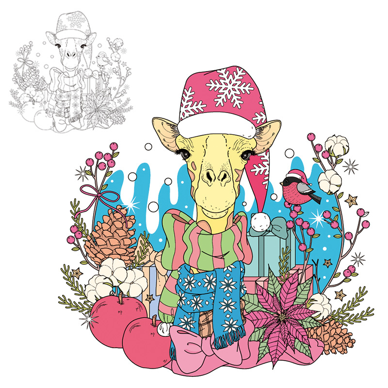 [粉象优品]涂色世界美学大师系列共4册森林密码都市魔方海洋乐章花园