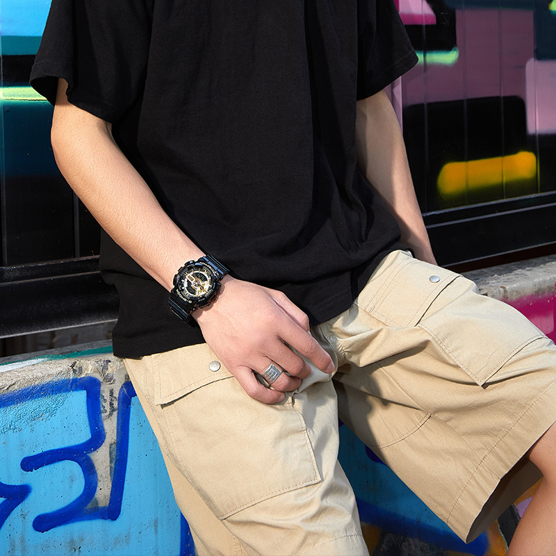 Casio旗舰店卡西欧g Shock王一博代言黑金防水悟空版黑暗之心悬浮机芯休闲时尚运动日韩石英表男ga 110gb报价 参数 图片 视频 怎么样 问答 苏宁易购