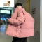 YANXU棉衣男士2023新款面包服宽松潮牌纯色外套男生加厚羽绒棉服