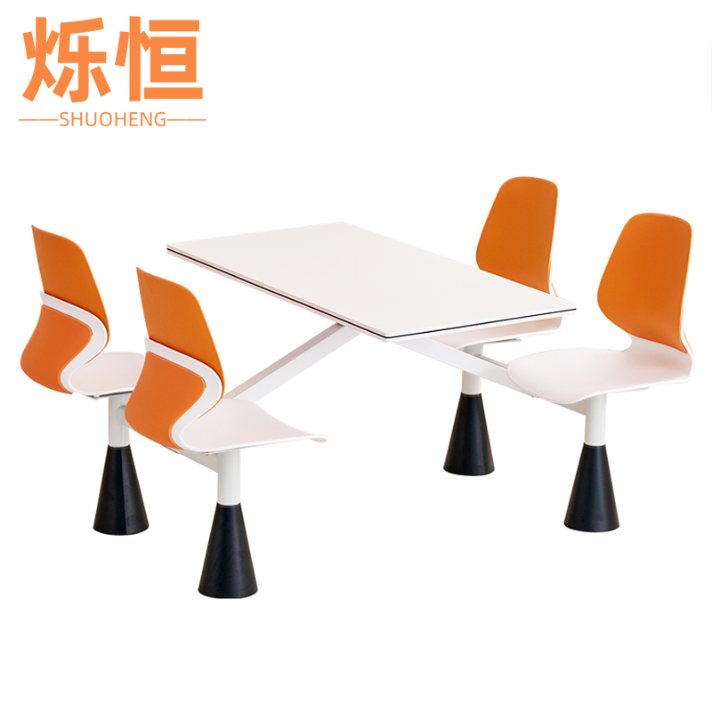 烁恒食堂桌椅1.3m套高清大图