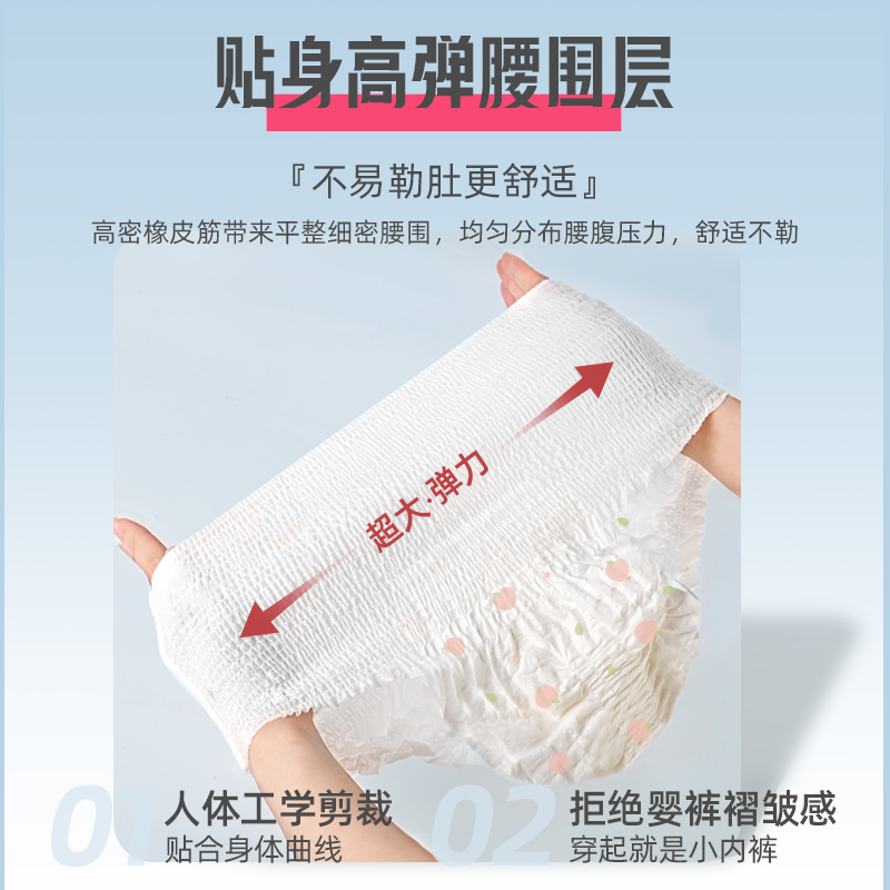 植护 女性桃气卫生裤5条/包*3包高清大图