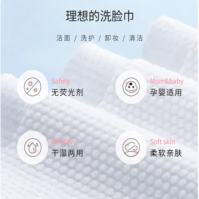 蓝漂 干湿两用洁面巾230g卷 MC-8971高清大图