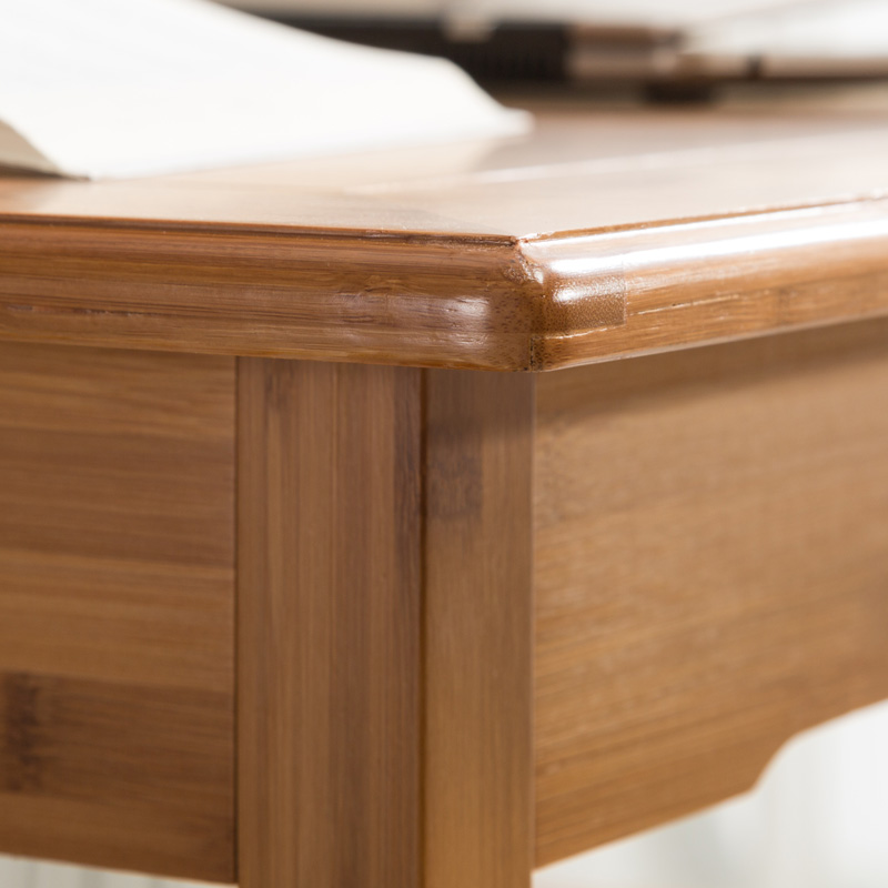 汐岩餐桌椅组合现代简约方桌小户型饭桌实木楠竹简易家用吃饭桌子高清大图