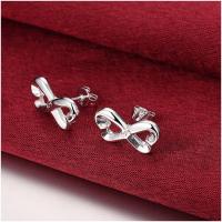 E049 Women silver plated earring 镀925纯银耳钉时尚创意耳环女