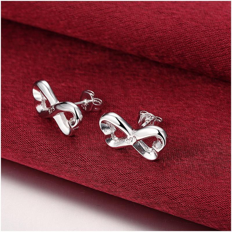 E049 Women silver plated earring 镀925纯银耳钉时尚创意耳环女