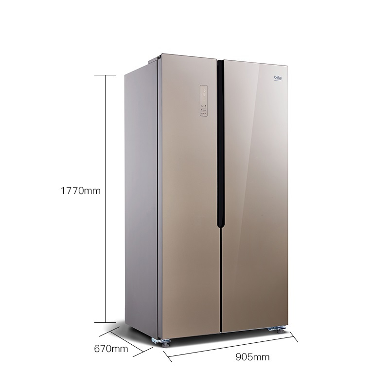 倍科(BEKO) GN0546SL 546L大冰箱 对开门冰箱 变频冰箱 风冷无霜大冰箱 蓝光养鲜冰箱