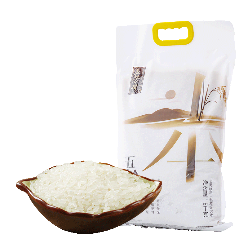 五芳斋大米长粒香真空五芳极稻大米5kg袋装东北大米黑龙江大米一级新