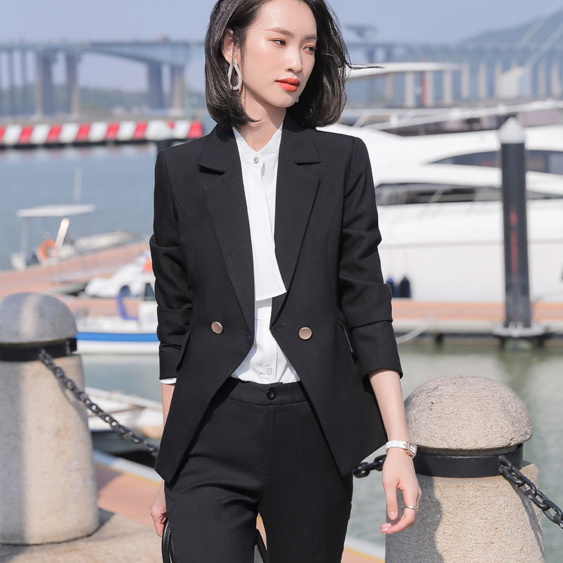 职业装工作服套装上镜气质面试装商务职业套装美容保险休闲西服参数