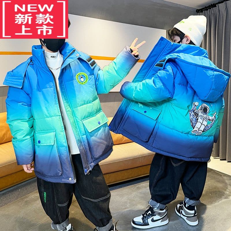 可莉允男童冬季加厚棉服2022新款中大童棉衣夹棉外套儿童冬装棉袄洋气潮图片