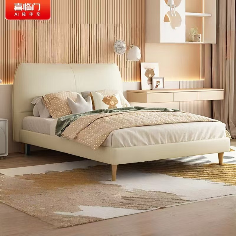 喜临门旗下呼噜噜 - 曲奇猫软床 男女儿童柔软舒适皮床单双人床高清大图