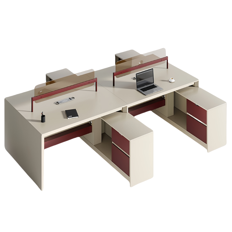 铭思达屏风工位2.8米四人位张高清大图