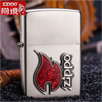 原装zippo打火机正品 缎纱贴章 红光璀璨火焰 美国原装 版zippo火机28847 个性 正版