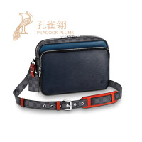 Louis Vuitton LV路易威登新款欧美时尚男士时尚涂层帆布男士单肩包斜跨LV邮差包男包M51466