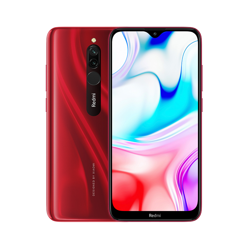 小米 (MI)Redmi 8 4+64GB魅影红 5000mAh大电量 大字体大音量 3D四曲面机身双摄 骁龙八核处理器 AI人脸解锁老年人红米游戏智能移动联通电信全网通4G手机
