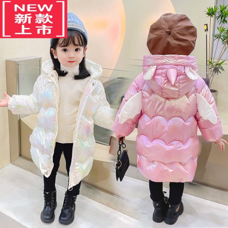 可莉允反季女童棉服2022秋冬装儿童免洗棉袄女宝宝羽绒棉外套中长款洋气图片
