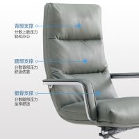 臻远 ZY-6713 办公椅转椅现代简约家用学习椅靠背电脑椅子 西皮铝合金脚