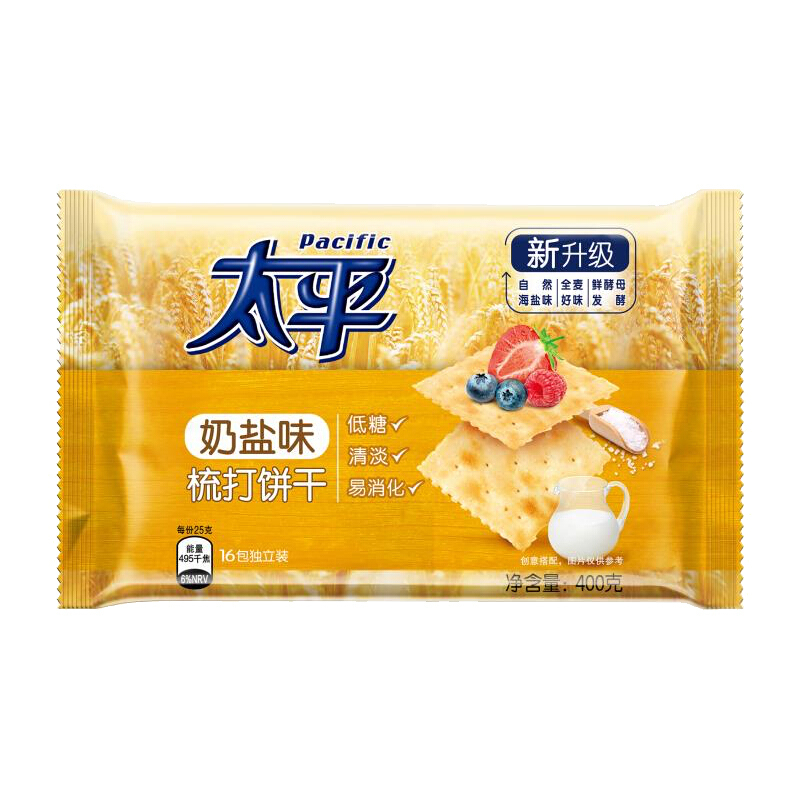 太平 梳打饼干(奶盐口味)400g*3