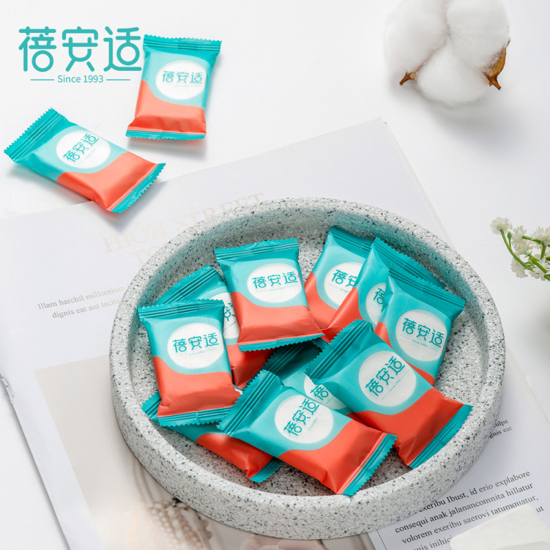 蓓安适毛巾一次性洗脸巾便携式糖果洁面巾压缩洗脸巾颗粒方巾 加大加厚款棉柔压缩毛巾1袋(20粒装)*3高清大图