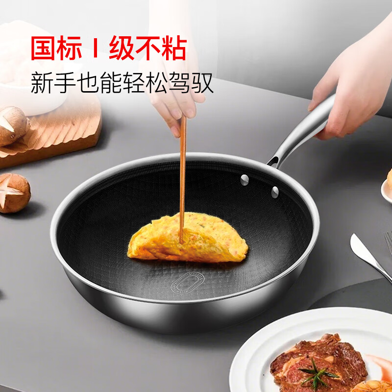 瑞士军工 钛金刚·0涂层不粘煎锅(无盖)24cm TJ2124WG