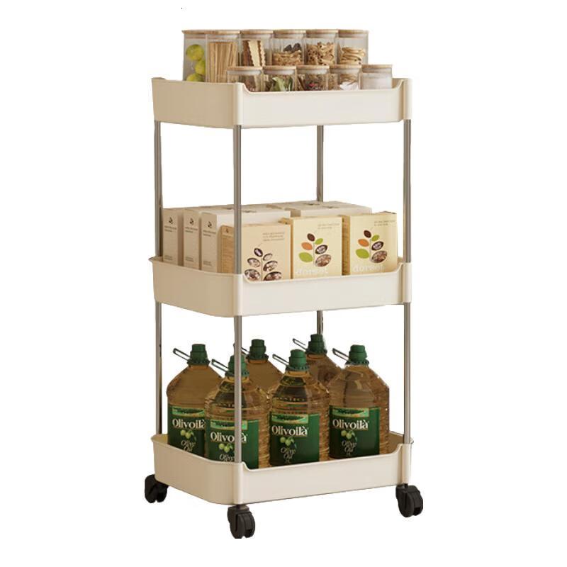 全格QUANGE折叠多夹晒架无痕加宽塑料衣架晾衣架子三层滑轮置物架SN503-3S