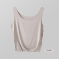 猫人吊带背心莫代尔冰丝女薄款夏季可外穿无痕内衣内搭背心内穿打底汗衫 XL建议100-120斤 奶茶灰