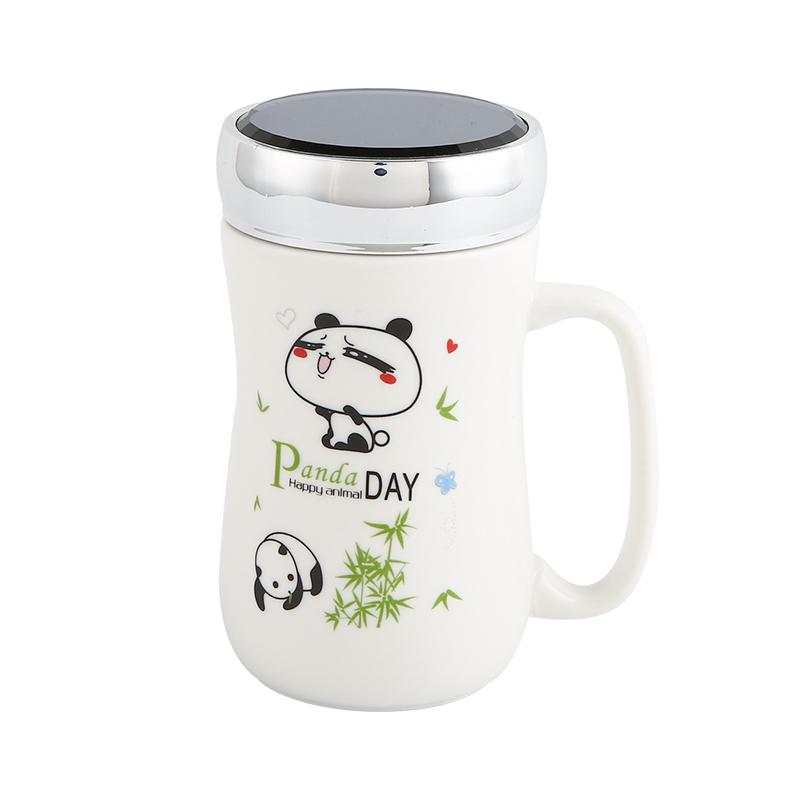 创意陶瓷马克杯带盖勺保温杯简约家用茶杯可爱水杯女学生韩版卡通