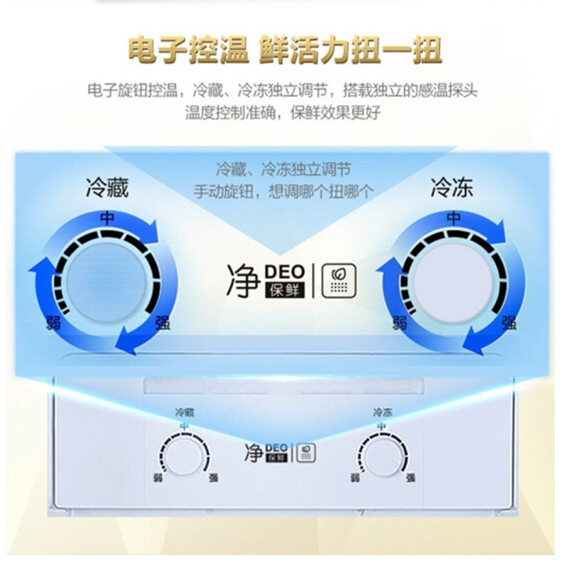 海尔（Haier）冰箱 两门双门小型风冷无霜定频/变频DEO净味软冷冻节能家用电冰箱 190升定频BCD-190WDGC