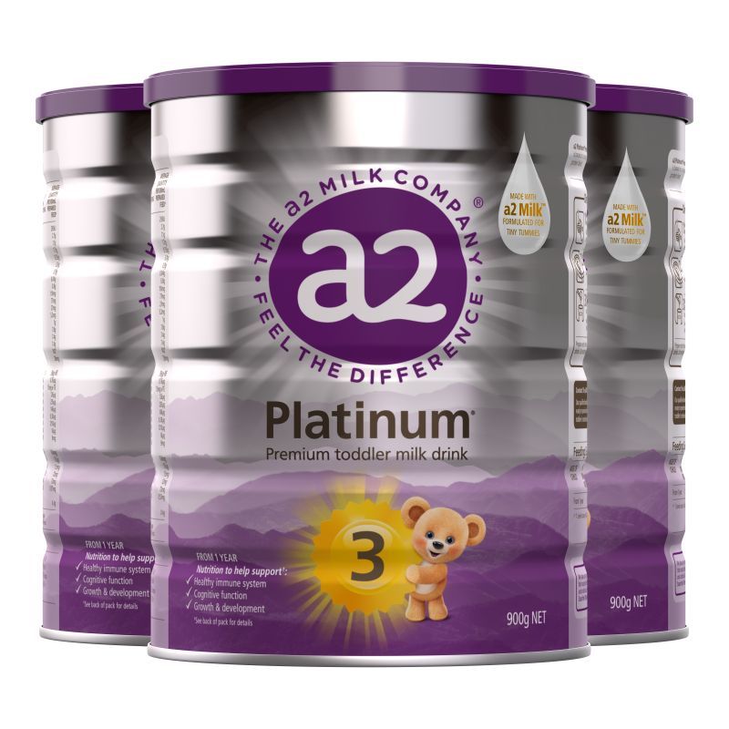 [有效期到25年3月]3罐装 | a2 澳洲新西兰进口婴幼儿配方奶粉含天然A2蛋白900g/罐紫白金版3段(1-4岁)
