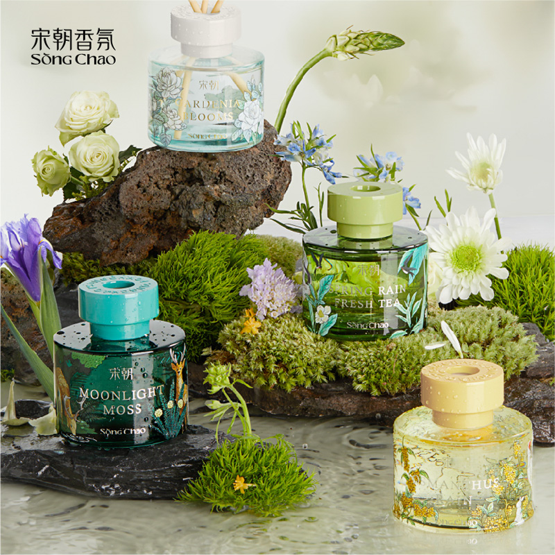 宋朝 繁花之境系列无火香薰120ml满陇桂雨(无火香薰*1+扩香棒*6)高清大图