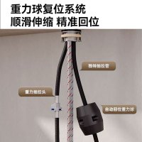 浪鲸(SSWW)厨房冷热水龙头飞雨瀑布出水304不锈钢洗菜盆龙头抽拉式水槽龙头