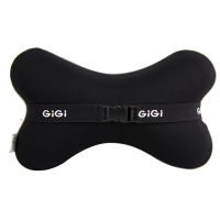 吉吉(GiGi)汽车头枕 G-1063太空记忆棉骨头枕 车用颈枕 头靠枕黑色