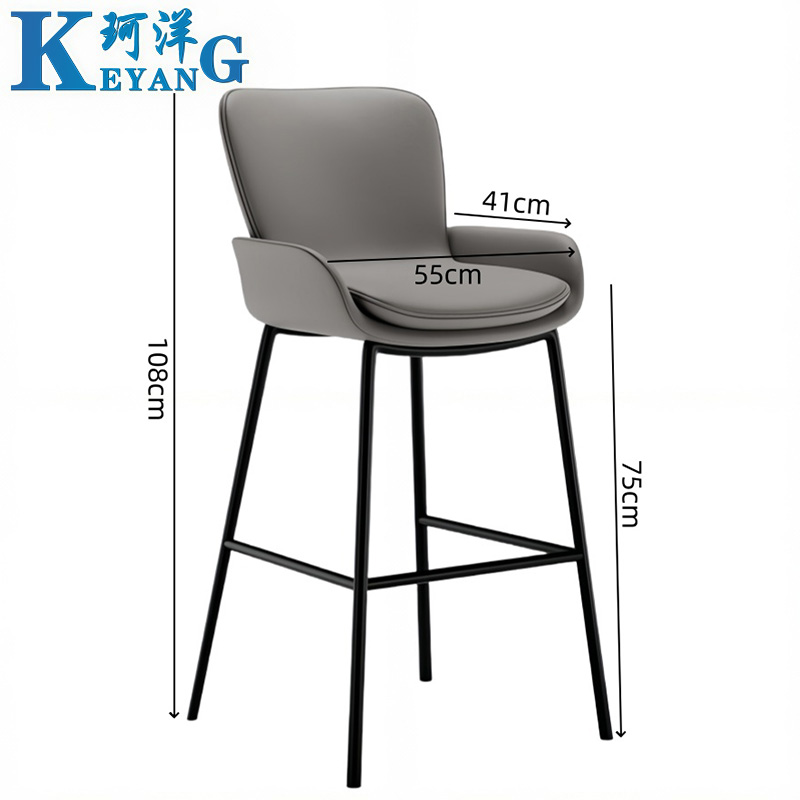 珂洋 高脚椅 75cm(灰色) 把高清大图