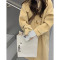 毛呢外套女2023新款黄色牛角扣大衣秋冬季加厚小个子韩系温柔风衣