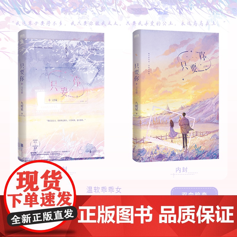 只要你.完结篇 小说 九兜星 甜宠温馨甜蜜言情小说实体书 青春文学校园 北京联合出版社高清大图