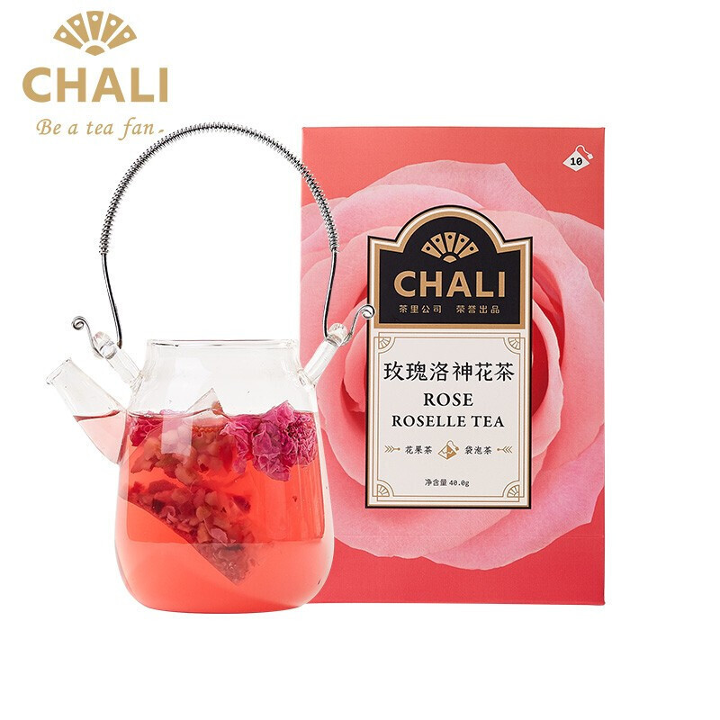 茶里(ChaLi)花草茶 玫瑰洛神花茶丽颜花茶玫瑰茄茶洛神花茶熬夜养生茶10包/盒