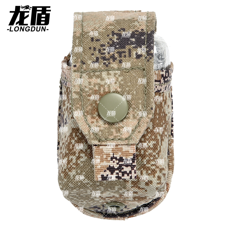 龙盾 新型战斗携行具战术背心快拆作战装具配件单联手留弹袋荒漠