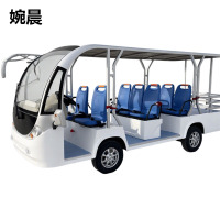 电动观光车全封闭四轮大巴车接待车摆渡车载客车游览车