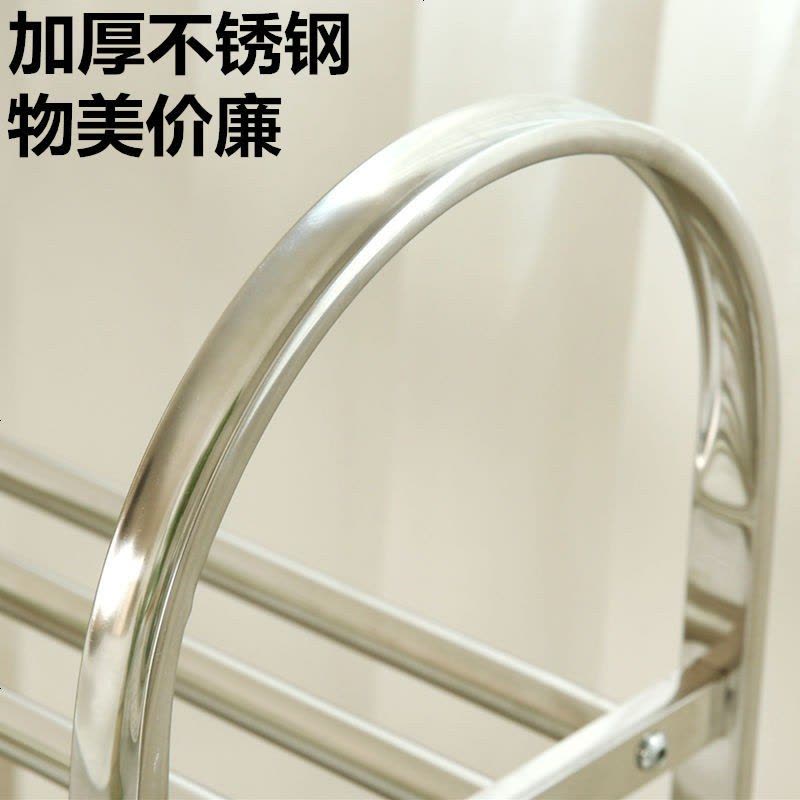 鞋架不锈钢多层简易鞋架子收纳鞋柜子组装宿舍寝室家用经济型鞋架 五层(长55宽24高82)图片