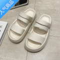SUNTEK大码凉鞋女踩屎感2023夏季新款两穿半拖拖鞋外穿沙滩软底防滑时尚 米色一鞋两穿有大码 40/41