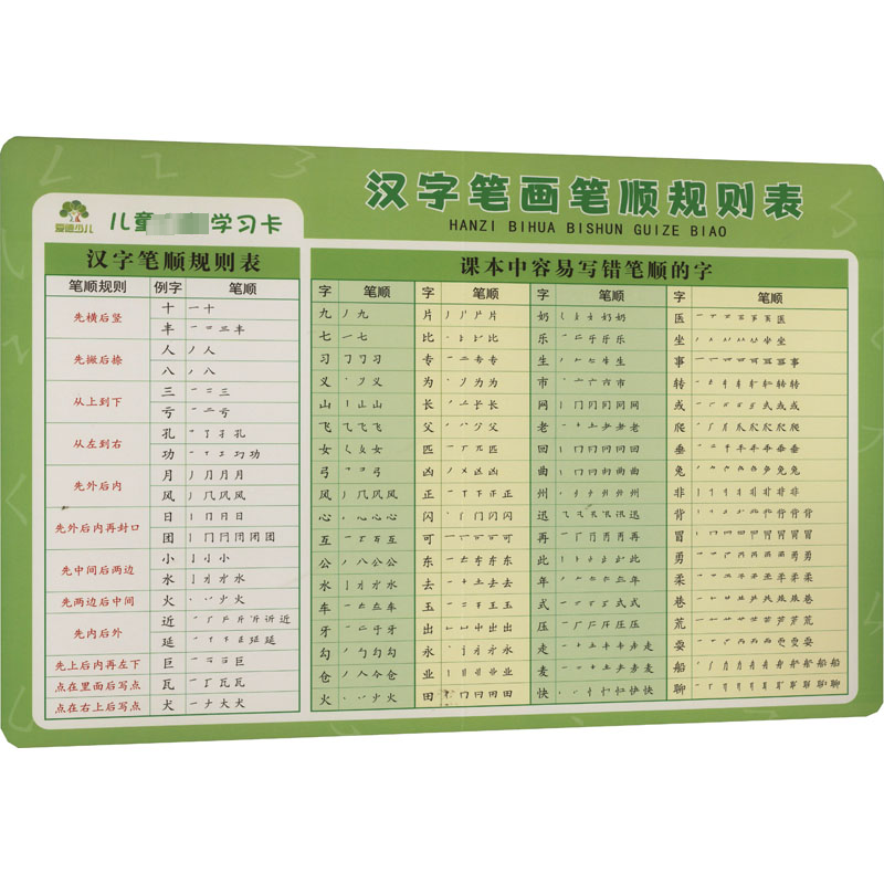 【M】汉字笔画笔顺规则表-9787554027158
