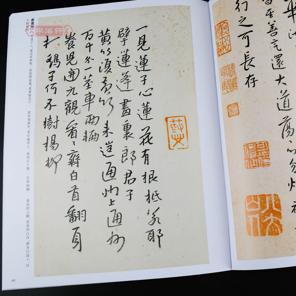 [正版]学海轩共15帖朱耷历代名家书法王冬梅繁体旁注河上花图卷个山传綮题画诗轴行楷黄庭内景经册八大山人毛笔字帖书法临摹高清大图