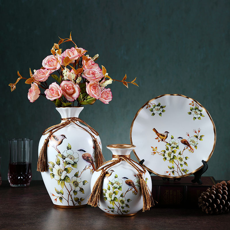 酒柜装饰品摆件陶瓷花瓶客厅玄关电视柜现代欧式创意摆设家居饰品