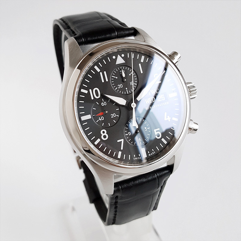 [二手]正品 万国 IWC 飞行员 自动机械 42MM 男表 盒子册子 日期星期显示计时 95新