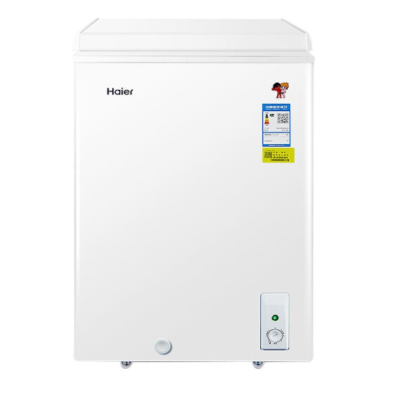 海尔haier冷柜bcbd100hd冰柜家用小型节能卧式冷柜减霜80冷冻冷藏转换